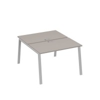 А4 С3 173 МП (Мокко премиум/Серый) Рабочая станция на каркасе TRE столы 2х120