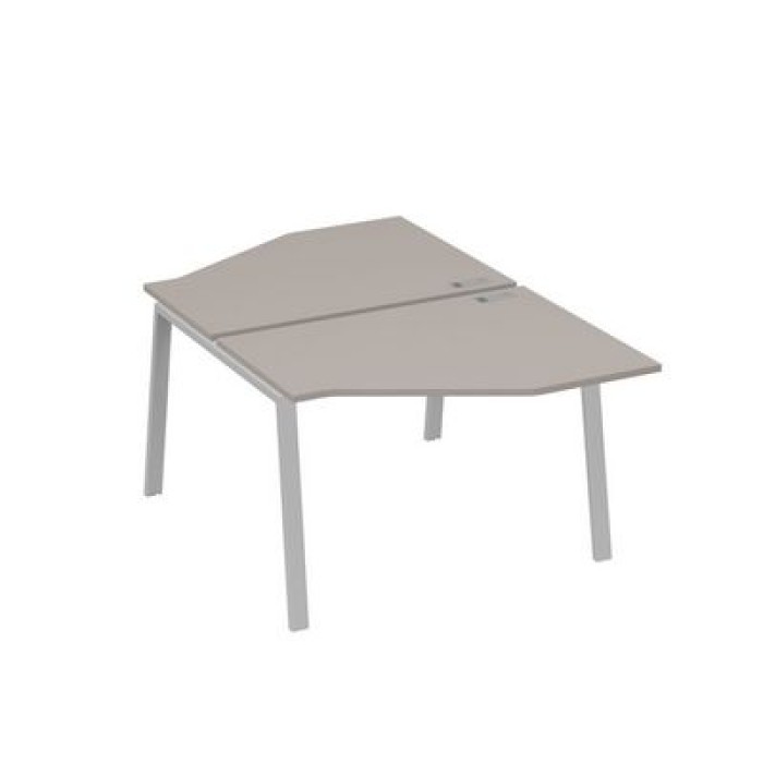 А4 С3 186 МП Рабочая станция опоры TRE со столами Техно 2х120, мокко премиум, цвет металла серый