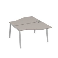 А4 С3 187 МП (Мокко премиум/Серый) Рабочая станция опоры TRE со столами Техно 2х140