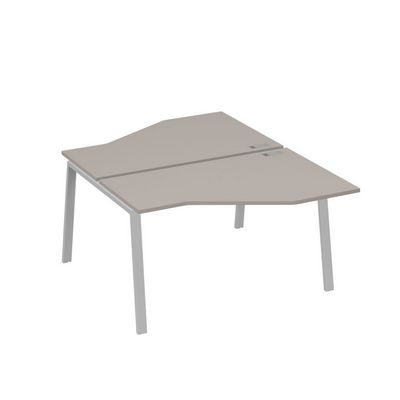 А4 С3 187 МП (Мокко премиум/Серый) Рабочая станция опоры TRE со столами Техно 2х140