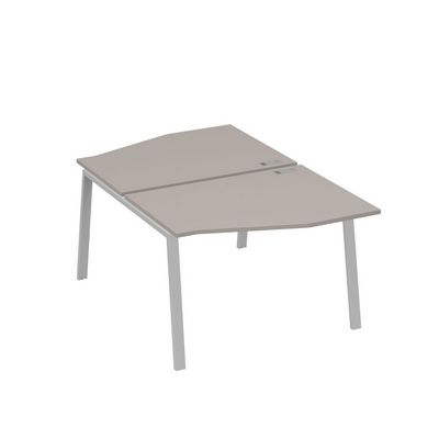 А4 С3 189 МП (Мокко премиум/Серый) Рабочая станция каркас TRE столы 2х120 Техно