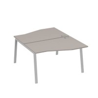 А4 С3 190 МП (Мокко премиум/Серый) Рабочая станция каркас TRE столы 2х140 Техно