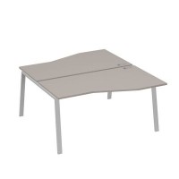 А4 С3 191 МП (Мокко премиум/Серый) Рабочая станция каркас TRE столы 2х160 Техно