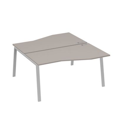 А4 С3 191 МП (Мокко премиум/Серый) Рабочая станция каркас TRE столы 2х160 Техно