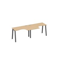 А4 А3 031-2 НД (Натуральный дуб/Антрацит) Рабочая станция TRE 2х120 столы Классика эргономичные