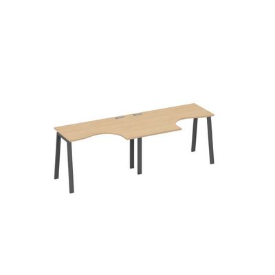 А4 А3 031-2 НД (Натуральный дуб/Антрацит) Рабочая станция TRE 2х120 столы Классика эргономичные