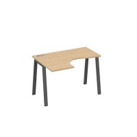 А4 А3 031 НД (Натуральный дуб/Антрацит) Стол эргономичный левый "Классика" на металлокаркасе TRE