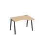 А4 А3 042 НД (Натуральный дуб/Антрацит) Стол эргономичный правый "Классика" на металлокаркасе TRE
