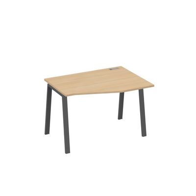 А4 А3 062 НД (Натуральный дуб/Антрацит) Стол эргономичный правый "Техно" на металлокаркасе TRE