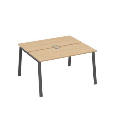А4 А3 171 НД (Натуральный дуб/Антрацит) Рабочая станция на каркасе TRE столы 2х140