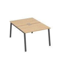 А4 А3 176 НД (Натуральный дуб/Антрацит) Рабочая станция на каркасе TRE столы 2х120