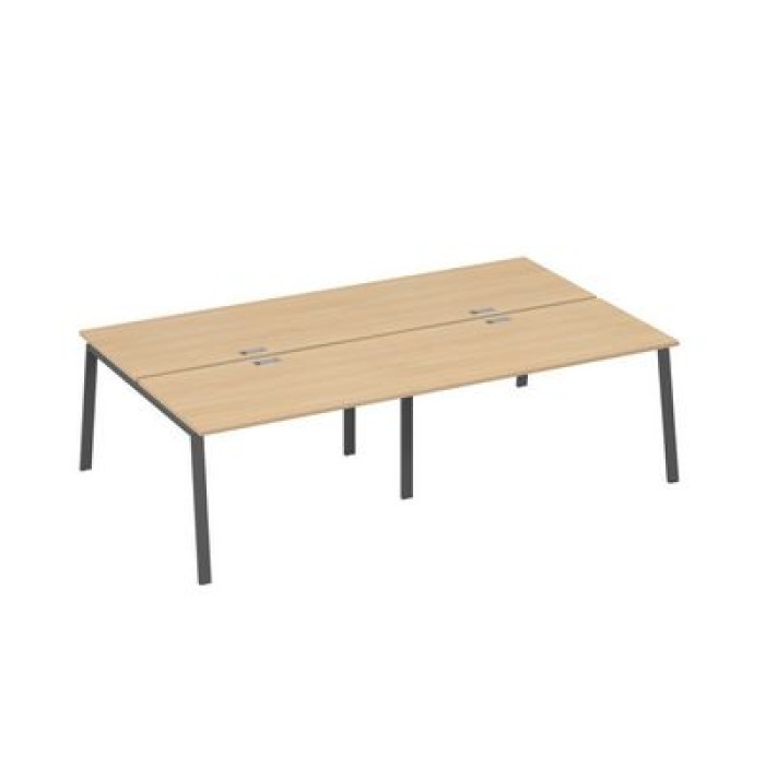 А4 А3 177-2 НД Рабочая станция металлокаркас TRE 4х140, натруальный дуб ЛДСП, металл антрацит