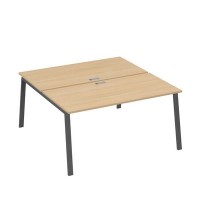 А4 А3 178 НД (Натуральный дуб/Антрацит) Рабочая станция на каркасе TRE столы 2х160