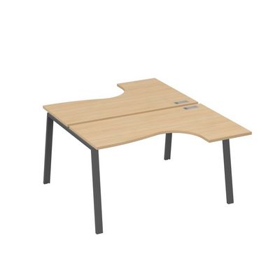 А4 А3 181 НД (Натуральный дуб/Антрацит) Рабочая станция опоры TRE столы 2х140 Классика