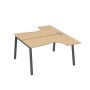 А4 А3 181 НД (Натуральный дуб/Антрацит) Рабочая станция опоры TRE столы 2х140 Классика