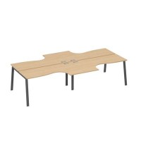 А4 А3 182-2 НД (Натуральный дуб/Антрацит) Рабочая станция TRE столы 4х160 Классика