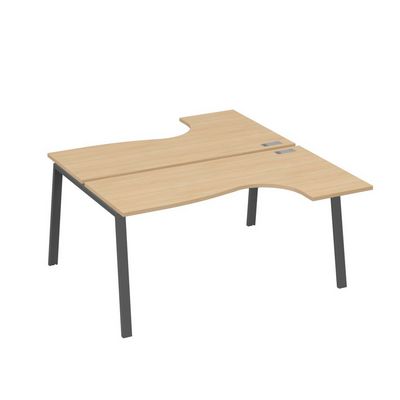 А4 А3 182 НД (Натуральный дуб/Антрацит) Рабочая станция опоры TRE столы 2х160 Классика