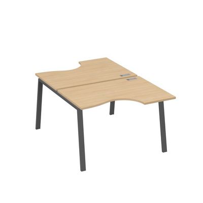 А4 А3 183 НД (Натуральный дуб/Антрацит) Рабочая станция опоры TRE столы 2х120 Классика