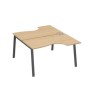 А4 А3 184 НД (Натуральный дуб/Антрацит) Рабочая станция опоры TRE столы 2х140 Классика