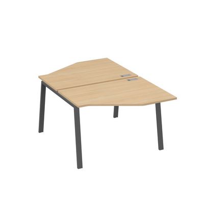 А4 А3 186 НД (Натуральный дуб/Антрацит) Рабочая станция опоры TRE со столами Техно 2х120