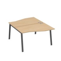 А4 А3 190 НД (Натуральный дуб/Антрацит) Рабочая станция каркас TRE столы 2х140 Техно