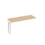 А4 Б3 005-1 НД (Натуральный дуб/Белый) Секция стола 160 рабочей станции на каркасе TRE