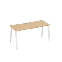 А4 Б3 015 НД (Натуральный дуб/Белый) Стол письменный на металлокаркасе TRE