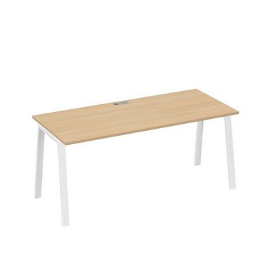 А4 Б3 016 НД (Натуральный дуб/Белый) Стол письменный на металлокаркасе TRE