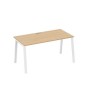А4 Б3 025 НД (Натуральный дуб/Белый) Стол письменный на металлокаркасе TRE