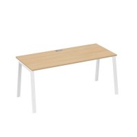 А4 Б3 026 НД (Натуральный дуб/Белый) Стол письменный на металлокаркасе TRE