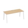 А4 Б3 026 НД (Натуральный дуб/Белый) Стол письменный на металлокаркасе TRE