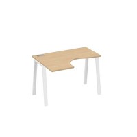 А4 Б3 031 НД (Натуральный дуб/Белый) Стол эргономичный левый "Классика" на металлокаркасе TRE