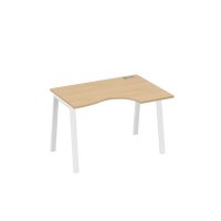 А4 Б3 042 НД (Натуральный дуб/Белый) Стол эргономичный правый "Классика" на металлокаркасе TRE