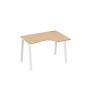 А4 Б3 042 НД (Натуральный дуб/Белый) Стол эргономичный правый "Классика" на металлокаркасе TRE