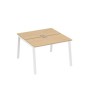 А4 Б3 170 НД (Натуральный дуб/Белый) Рабочая станция на каркасе TRE столы 2х120