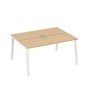 А4 Б3 172 НД (Натуральный дуб/Белый) Рабочая станция на каркасе TRE столы 2х160