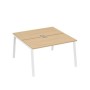 А4 Б3 174 НД (Натуральный дуб/Белый) Рабочая станция на каркасе TRE столы 2х140
