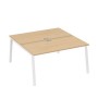 А4 Б3 178 НД (Натуральный дуб/Белый) Рабочая станция на каркасе TRE столы 2х160