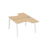 А4 Б3 180 НД (Натуральный дуб/Белый) Рабочая станция опоры TRE столы 2х120 Классика