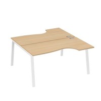 А4 Б3 185 НД (Натуральный дуб/Белый) Рабочая станция опоры TRE столы 2х160 Классика