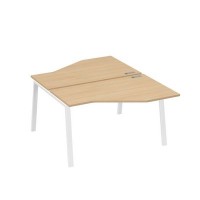 А4 Б3 187 НД (Натуральный дуб/Белый) Рабочая станция опоры TRE со столами Техно 2х140