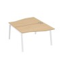 А4 Б3 190 НД (Натуральный дуб/Белый) Рабочая станция каркас TRE столы 2х140 Техно