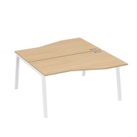 А4 Б3 191 НД (Натуральный дуб/Белый) Рабочая станция каркас TRE столы 2х160 Техно