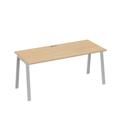 А4 С3 016 НД (Натуральный дуб/Серый) Стол письменный на металлокаркасе TRE