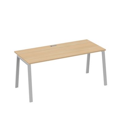 А4 С3 026 НД (Натуральный дуб/Серый) Стол письменный на металлокаркасе TRE