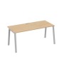 А4 С3 026 НД (Натуральный дуб/Серый) Стол письменный на металлокаркасе TRE