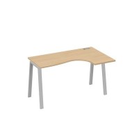 А4 С3 034 НД (Натуральный дуб/Серый) Стол эргономичный правый "Классика" на металлокаркасе TRE
