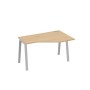 А4 С3 054 НД (Натуральный дуб/Серый) Стол эргономичный правый "Техно" на металлокаркасе TRE