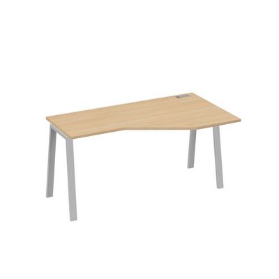 А4 С3 056 НД (Натуральный дуб/Серый) Стол эргономичный правый "Техно" на металлокаркасе TRE