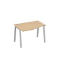 А4 С3 061 НД (Натуральный дуб/Серый) Стол эргономичный левый "Техно" на металлокаркасе TRE